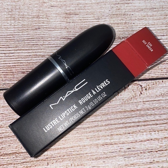 Mac Lustre Lipstick 520 See Sheer - Picture 1 of 6